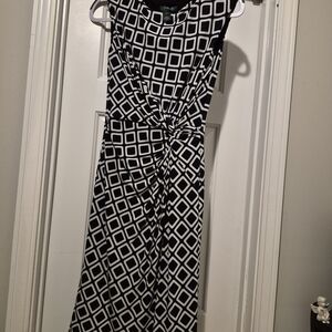 Ralph Lauren Black and White Geometric Dress